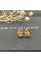 David Yurman Petite Kartanonrouva Pavé Bezel Stud Korvakorut 18K Keltainen Kulta Samppanjaa Citrine ja Timantteja 5mm