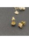David Yurman Petite Kartanonrouva Pavé Bezel Stud Korvakorut 18K Keltainen Kulta Samppanjaa Citrine ja Timantteja 5mm