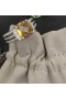 David Yurman Petite Wheaton Ring Sterling Hopea kanssa Hampton Keltainen Topaasi ja Timantteja 10mm