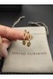 David Yurman Stax Ketjun Vanne Korvakorut 18K Keltainen Kulta Timantteja 23.8 mm