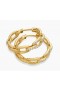 David Yurman Stax Ketjun Vanne Korvakorut 18K Keltainen Kulta Timantteja 23.8 mm