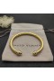 David Yurman Naisten Kaapeli-Ranneke Rannerengas 18K Keltainen Kulta Timantteja 5mm