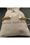 David Yurman Naisten Klassinen Kaapeli-Ranneke Rannerengas 18K Keltainen Kulta Helmiä Ja Timantteja 5mm