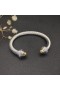 David Yurman Naisten Klassinen Kaapeli-Ranneke Rannerengas Sterling Silver 14K Keltainen Kulta Kupolit ja Timantteja 7mm