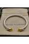 David Yurman Naisten Klassinen Kaapeli-Ranneke Rannerengas Sterling Silver 18K Keltainen Kulta Ja Keltainen Timantteja 5mm