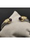 David Yurman Naisten Klassinen Kaapeli-Ranneke Rannerengas Sterling Silver 18K Keltainen Kulta Violetti Timantteja 7mm