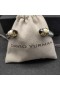 David Yurman Naisten Klassinen Kaapeli-Ranneke Rannerengas Sterling Silver 18K Keltainen Kulta ja Ruskea Timantteja 7mm