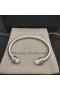 David Yurman Naisten Klassinen Kaapeli-Ranneke Rannerengas Sterling Hopea Helmiä ja Timantteja 5mm
