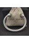 David Yurman Naisten Klassinen Kaapeli-Ranneke Rannerengas Sterling Hopea Peridot ja Timantteja 7mm