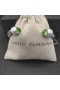 David Yurman Naisten Klassinen Kaapeli-Ranneke Rannerengas Sterling Hopea Peridot ja Timantteja 7mm