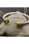 David Yurman Naisten Klassinen Cablespira Ranneke Rannerengas Sterling Hopea, 18K Keltainen Kultaa Ja Vihreä Timantteja 7mm