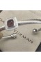 David Yurman Naisten Klassinen Cablespira Asema Ranneke Rannerengas Sterling Silver, kanssa Ametisti ja Timantteja 4mm