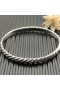 David Yurman Naisten Veistetty Kaapeli rannerengas Rannerengas 18K valkokulta 6.2 mm