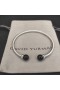 David Yurman Naisten Solari Cablespira Ranneke Rannerengas Sterling Hopea Musta Onyx ja Timantteja 3mm