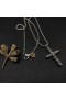 David Yurman Miesten Chevron Cross Riipus Sterling Hopea kanssa Musta Ruutu 36mm