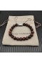 David Yurman Miesten Hengellisiä Helmiä Rannerengas Sterling Hopea Punainen Tiger Eye 8mm
