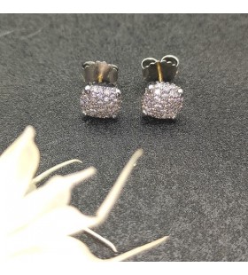 David Yurman Petite Kartanonrouva Stud Korvakorut Sterling Hopea kanssa Pavé Timantteja 6,5 mm