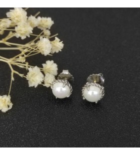 David Yurman Petite Kartanonrouva Stud Korvakorut Sterling Hopea Helmiä 8mm