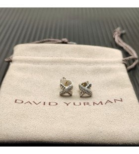 David Yurman Petite X Korvakorut Hopea Timantteja 8,4 mm