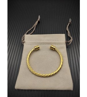 David Yurman Naisten Kaapeli-Ranneke Rannerengas 18K Keltainen Kulta 4mm