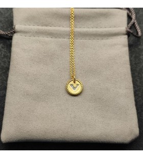 David Yurman Naisten Alkuperäinen Viehätys Kaulakoru 18K Keltainen Kultaa Diamond V