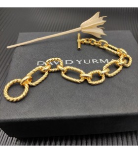 David Yurman Naisten Madison Vaihtaa Ketjun Rannerengas 18K Keltainen Kulta 19cm