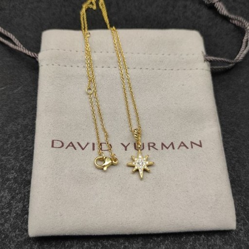 David Yurman North Star Amulette Or Jaune 18 carats avec des Diamants 15mm