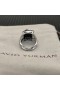 David Yurman Câble Envelopper Bague en Argent Sterling avec Noir Onyx et Diamants de 20,4 mm