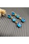 David Yurman Marbella Drop Boucles d'oreilles en Or Jaune 18 carats avec Topazes Bleues et de Hampton Topaze Bleue 51mm