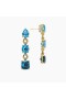 David Yurman Marbella Drop Boucles d'oreilles en Or Jaune 18 carats avec Topazes Bleues et de Hampton Topaze Bleue 51mm