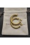 David Yurman Sculpté Câble Hoop Boucles d'oreilles en Or Jaune 18 carats 40mm