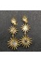 David Yurman Étoile Triple Drop Boucles d'oreilles en Or Jaune 18 carats avec des Diamants 51mm