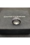 David Yurman Rationaliser la troisième Ligne de la Bande de Bague en Argent Sterling avec des Diamants Noirs 8,5 mm