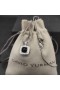David Yurman Femmes d'Albion Pendentif en Argent Sterling avec Noir Onyx et Diamants de 11mm