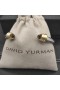David Yurman Femmes Classic Câble Bracelet Manchette en Argent Sterling avec 14K Or Jaune et Améthyste 5mm