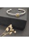 David Yurman Femmes Classic Cablespira Station Bracelet Manchette en Argent Sterling avec Citrine et Diamants 4mm