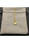 David Yurman Femmes Initiale de Charme Collier en Or Jaune 18 carats avec Diamant V