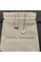 David Yurman Femmes Initiale du Collier à breloques en Argent Sterling avec des Diamants Z