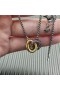 David Yurman Femmes de la Petite Câble Liés Pendentif en Argent Sterling avec 14K Or Jaune 15mm