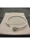 David Yurman Femmes de la Petite Châtelaine Bracelet en Argent Sterling avec le Vert des Diamants 3mm