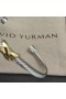 David Yurman Femmes de la Petite Helena Classique Câble de la Station de Bracelet Manchette en Argent Sterling avec 14K Or Jaune 4mm