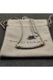 David Yurman Femmes de la Petite Helena Envelopper la Station de la Chaîne de Collier en Argent Sterling avec Or Jaune 18 carats et Diamants 29mm