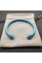 David Yurman les Femmes de la Renaissance Classique Câble Bracelet Manchette Lumière Bleu en Aluminium de 5mm