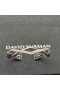 David Yurman Femmes Zig Zag Stax Deux rangées Bracelet Manchette en Argent Sterling avec des Diamants 13mm
