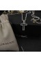 David Yurman Hommes Exotiques Croix de Pierre Amulette en Argent Sterling avec Onyx Noir 23mm
