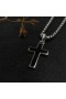 David Yurman Hommes Exotiques Croix de Pierre Amulette en Argent Sterling avec Onyx Noir 23mm