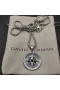 David Yurman Hommes Maritime Boussole Amulette en Argent Sterling avec le Centre de Diamant Noir 20mm