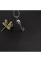 David Yurman Hommes Memento Mori Crâne Clé Amulette en Argent Sterling avec des Diamants Noirs de 31,7 mm