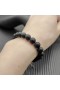 David Yurman des Hommes Spirituels Perles Bracelet en Argent Sterling avec Onyx Noir 8mm