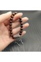 David Yurman des Hommes Spirituels Perles Bracelet en Argent Sterling avec Rouge, Œil de Tigre 8mm